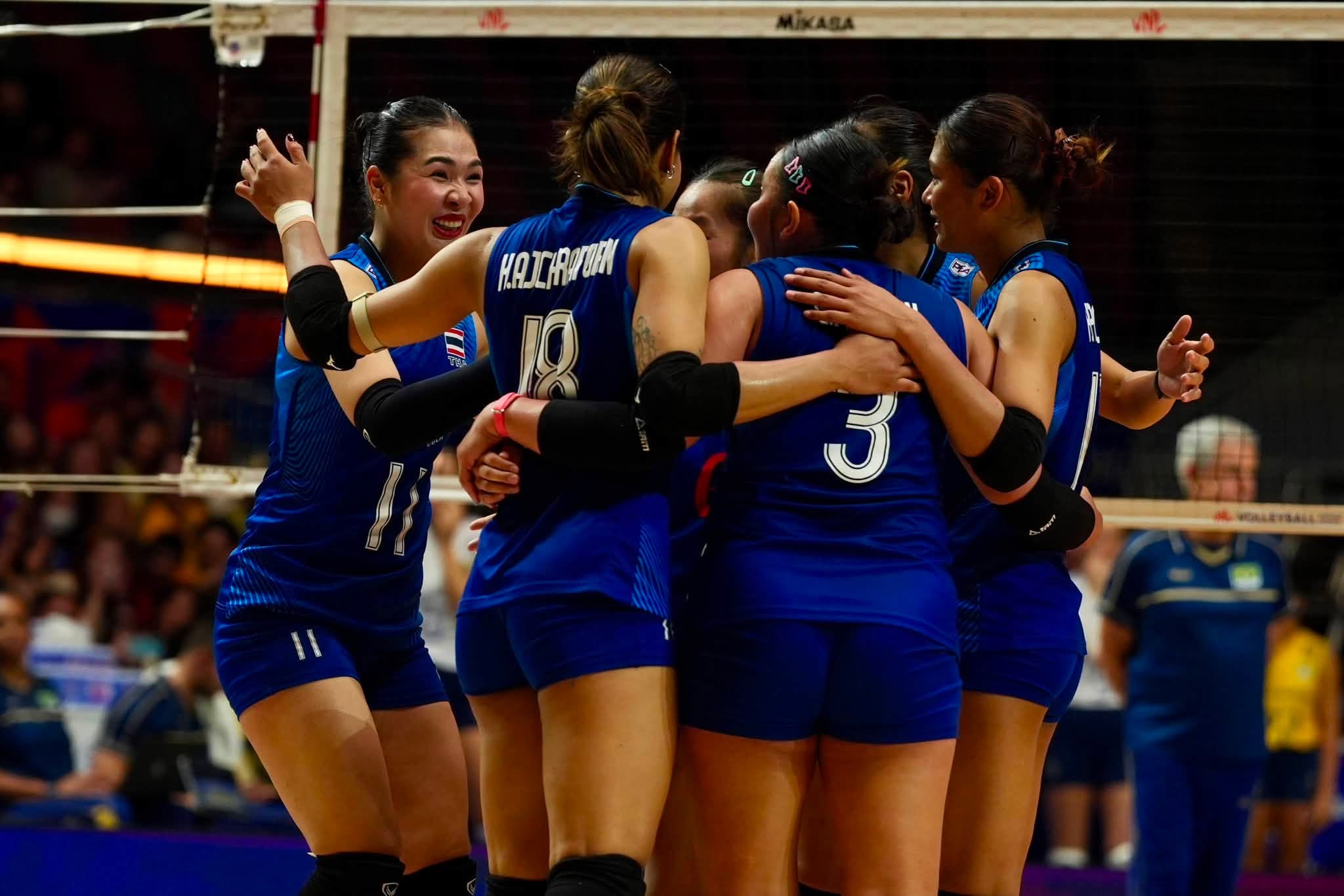 วอลเลย์สาวไทย โชว์ฟอร์มแจ่มหลังปราบ บราซิล 3 เซตรวด